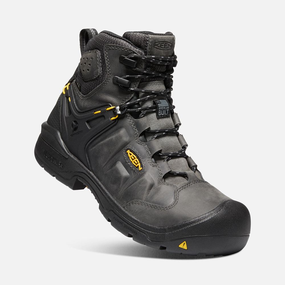 Botas de Trabajo Keen Mexico Negros - Hombre Dover 6\" Wp (Carbon-Fiber Toe) - RW3185926